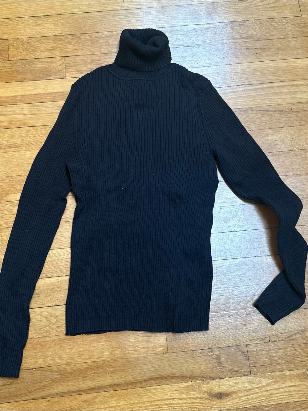 GAP Black Ribbed Turtleneck Sweater